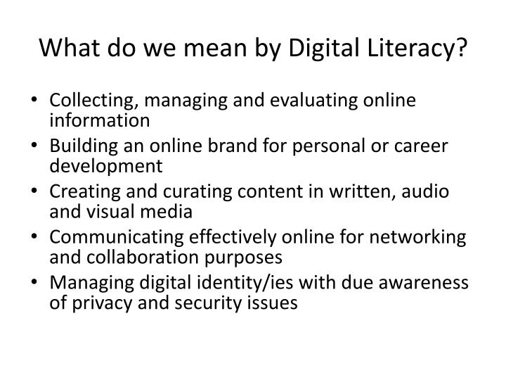 PPT Digital Literacy PowerPoint Presentation ID 2850087