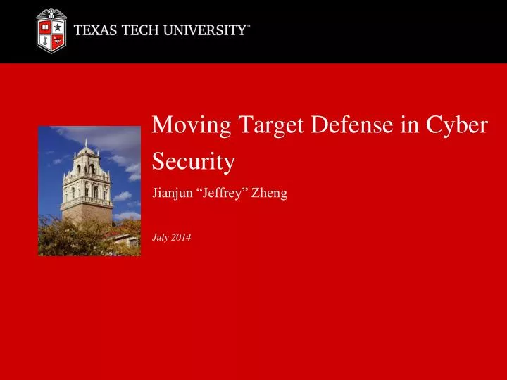 moving target defense in cyber security n.