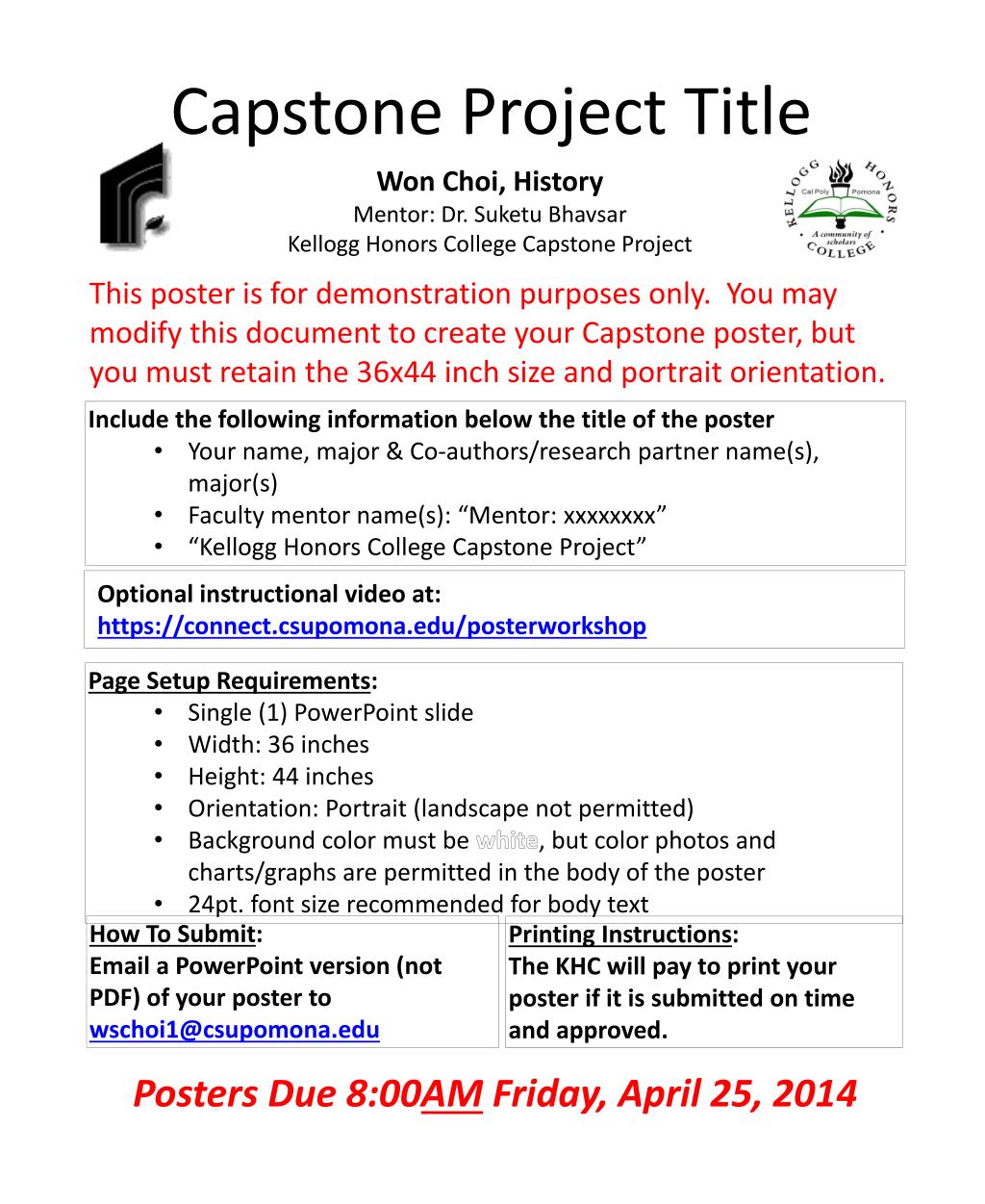 it capstone project titles