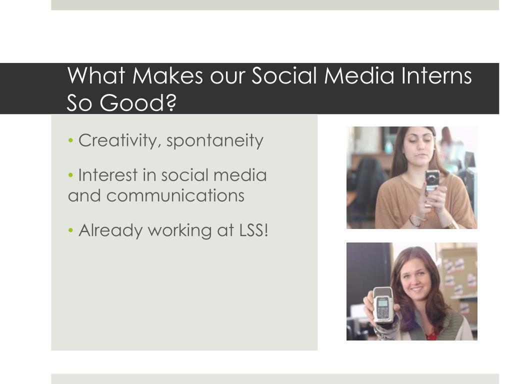 presentation on social media internship