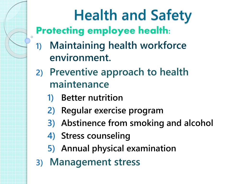 health and safety presentation topics ppt