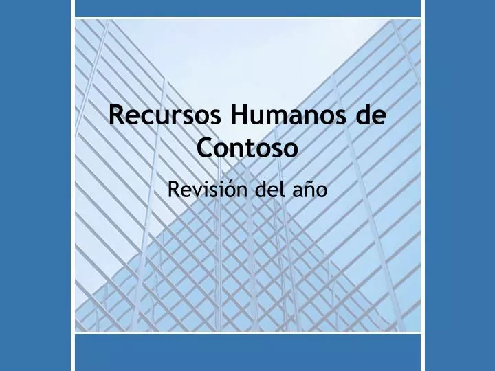 PPT Recursos Humanos De Contoso PowerPoint Presentation Free 