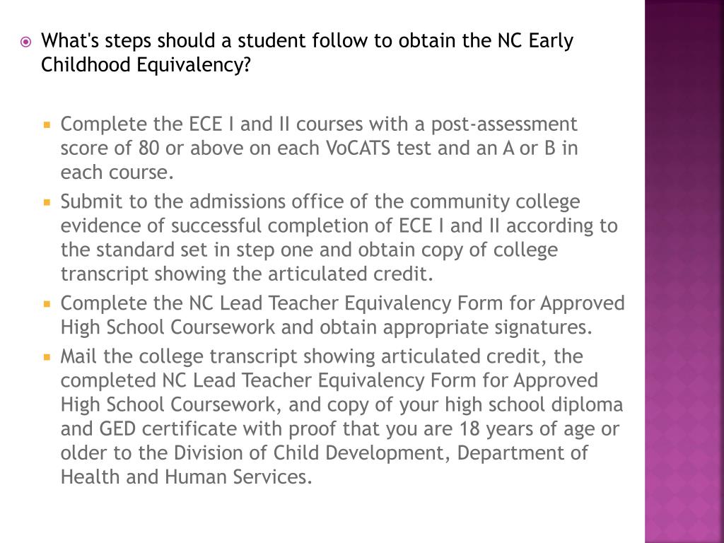PPT Who issues the NC Early Childhood Credential and the NC Early
