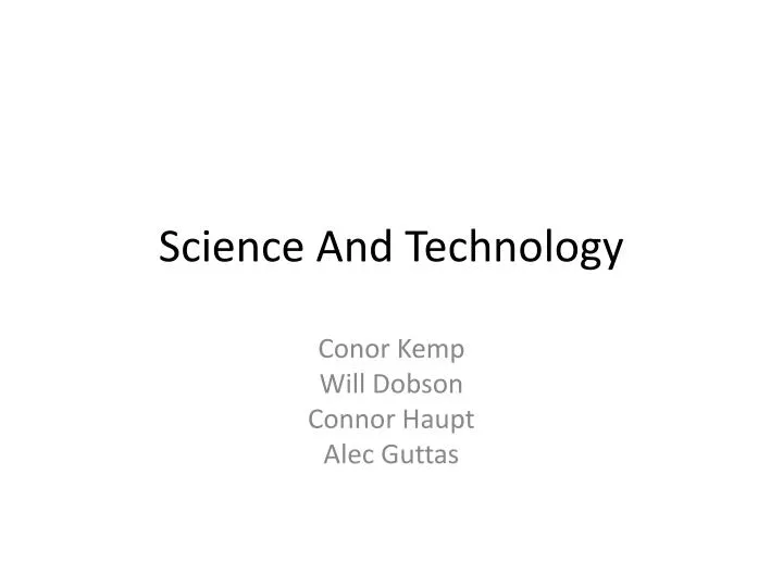 science and technology n.