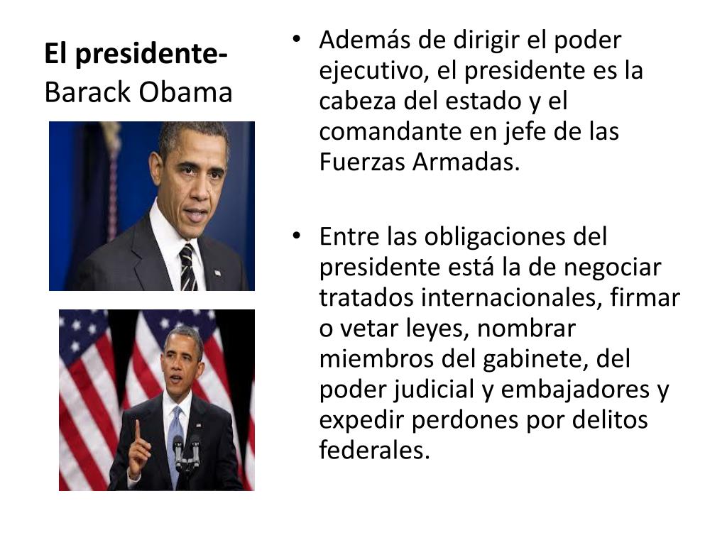 PPT - El gobierno de los Estados Unidos de América PowerPoint ...