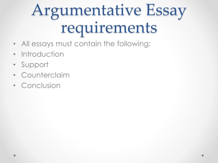 requirements for an essay