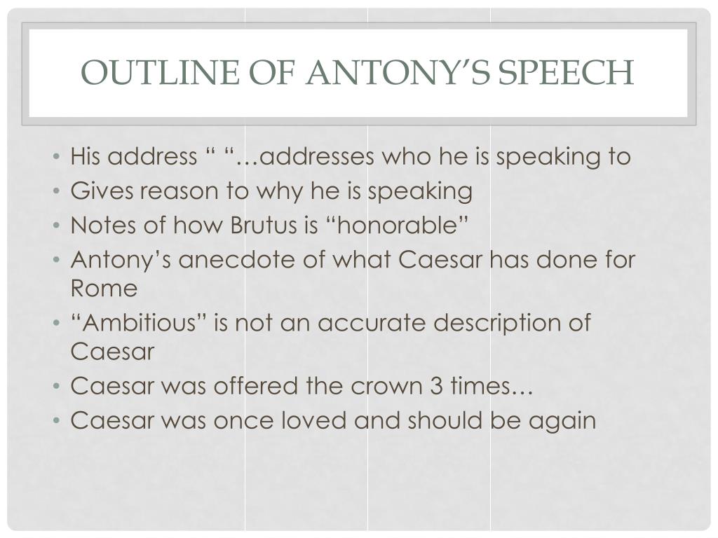 antony speech