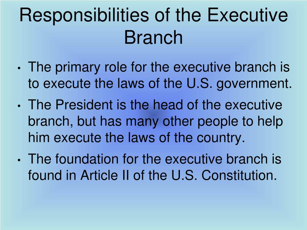 PPT THE EXECUTIVE BRANCH PowerPoint Presentation Free Download ID 