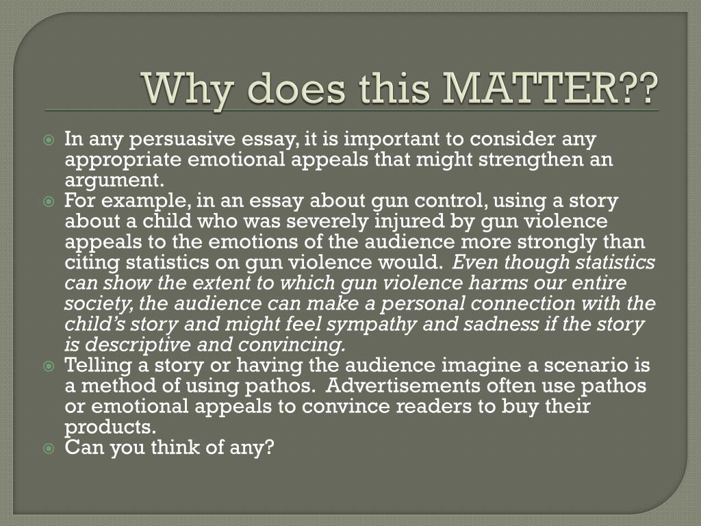 Appeal to emotion Essays