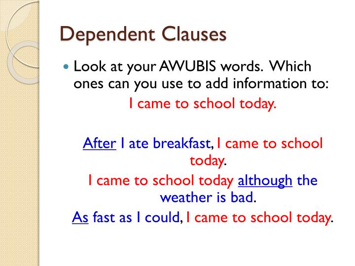 independent clause definition in a sentence