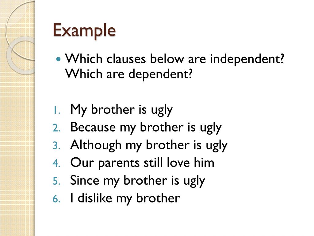 PPT Dependent Clauses PowerPoint Presentation Free Download ID 2861879