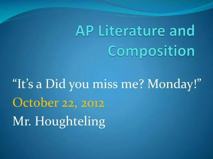 english literature ap essay Ap’s high school english literature and composition course is a rigorous, college-level class that provides an opportunity to gain skills colleges recognize. english literature ap essay Ap’s high school english literature and composition course is a rigorous, college-level class that provides an opportunity to gain skills colleges recognize.