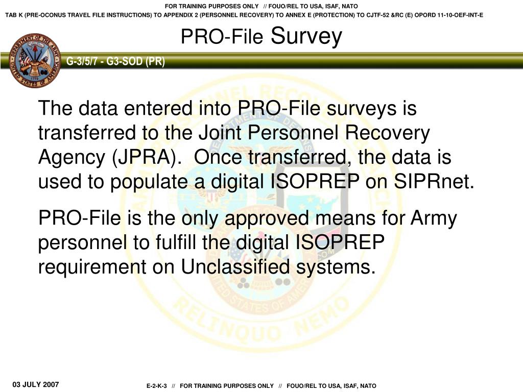 isoprep pre oconus travel file