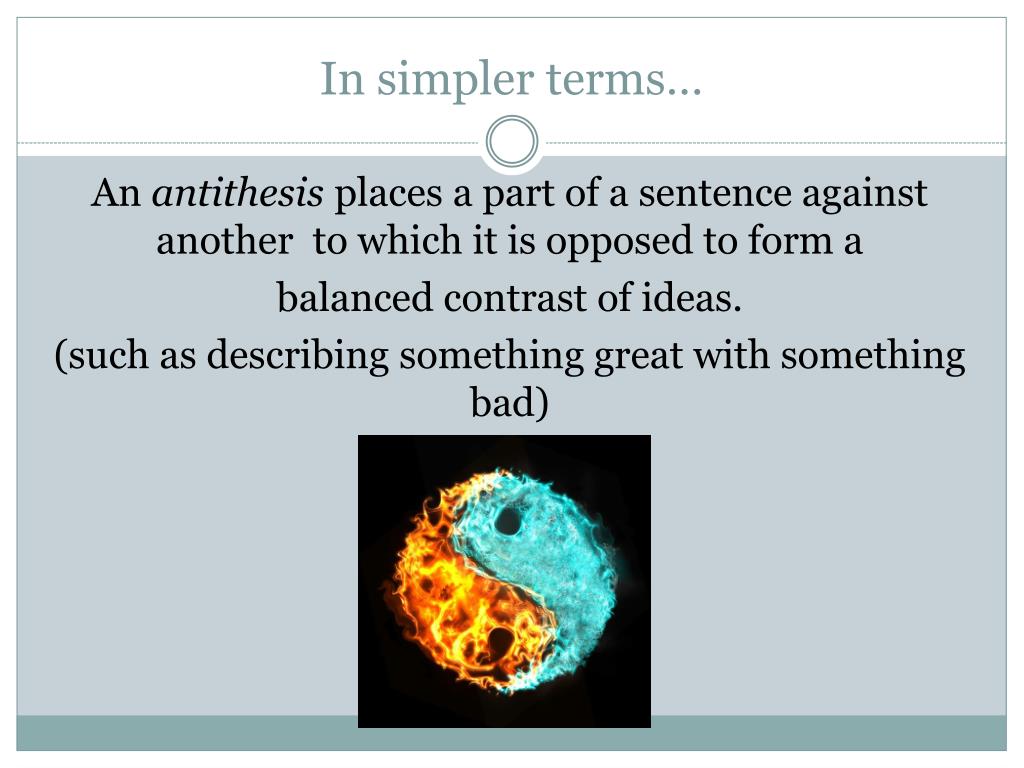 definition of antithesis simple