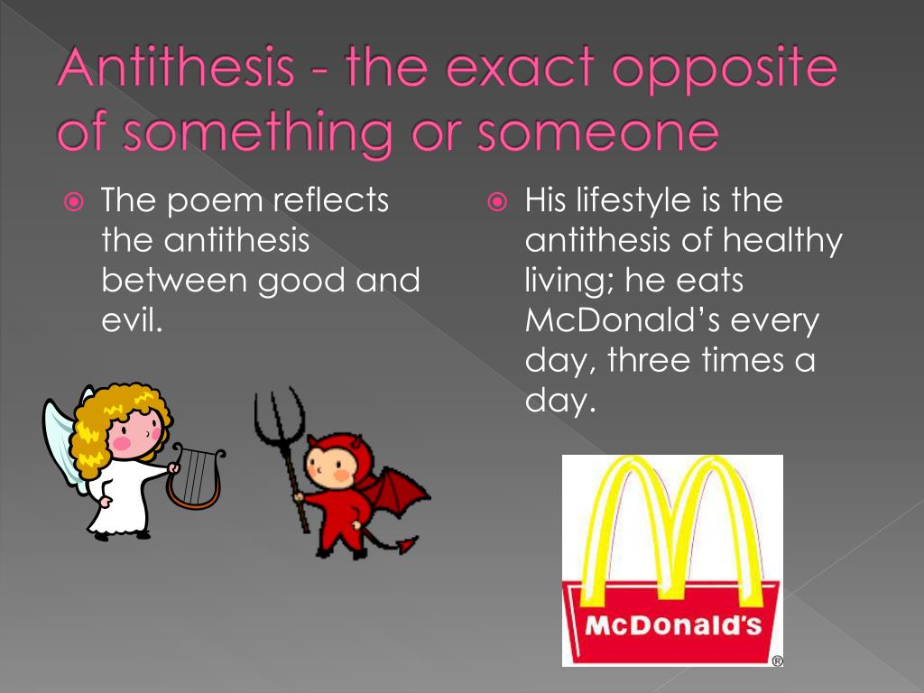 antithesis vs opposite