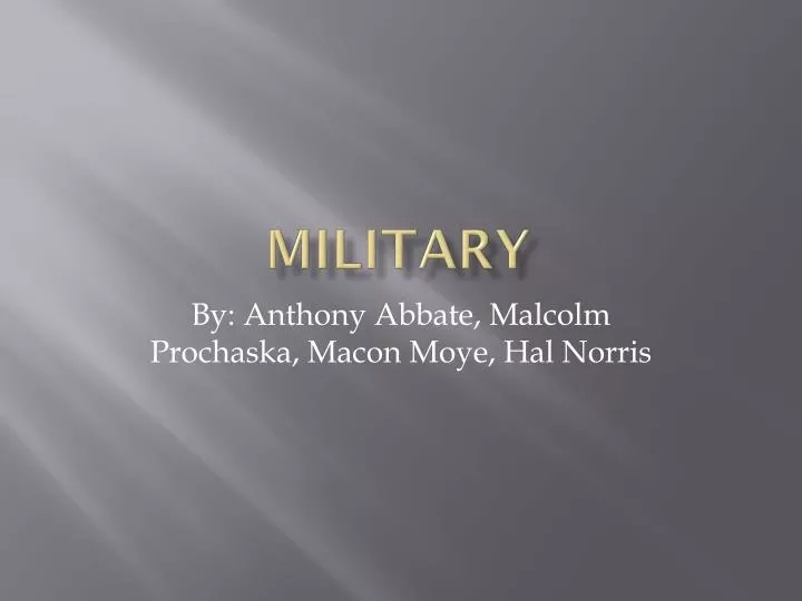 military n.