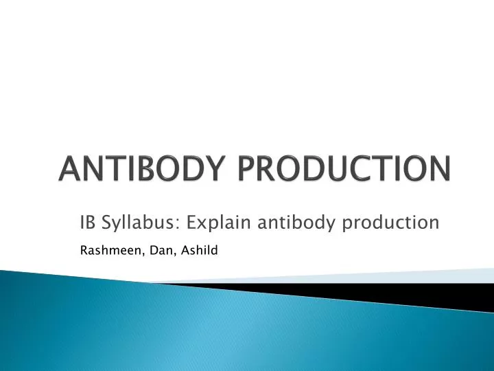 ANTIBODY PRODUCTION PowerPoint Presentation, free download Biology Diagrams