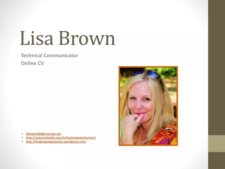 Ppt Lisa Brown Powerpoint Presentation Free Download Id2864930
