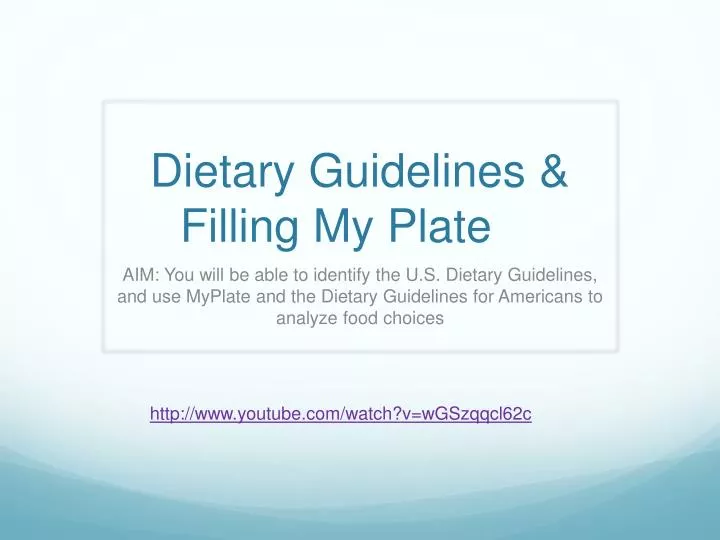 dietary guidelines for americans ppt