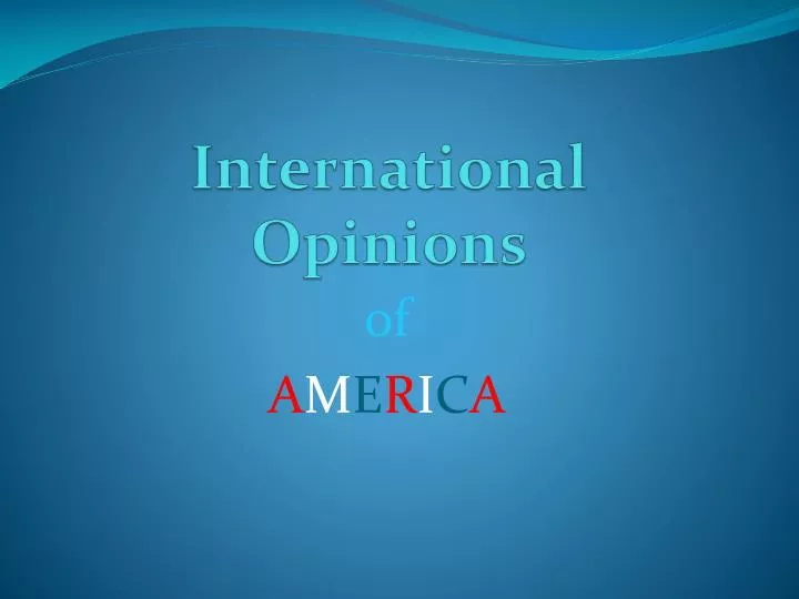 international opinions n.