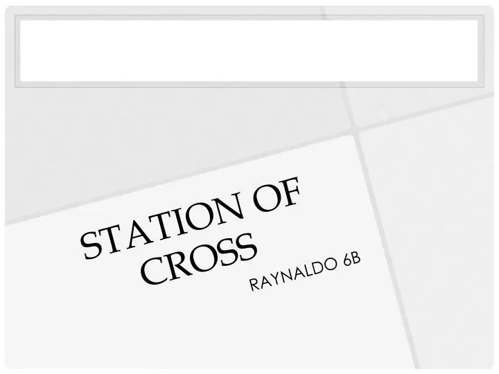 station of cross n.