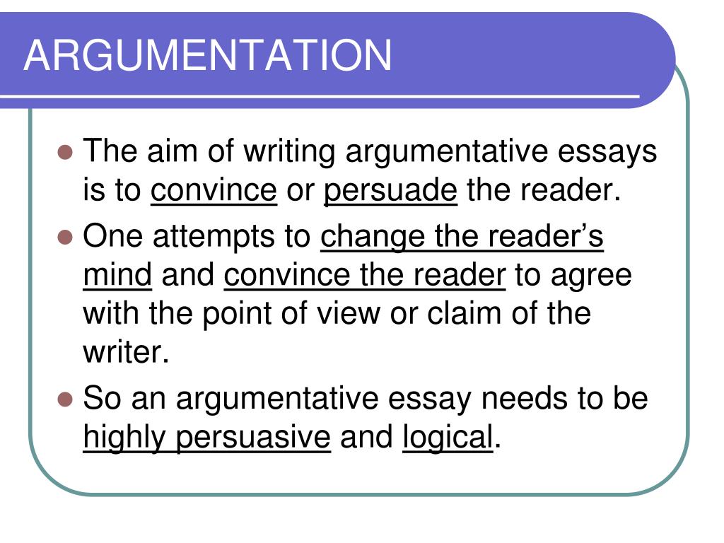 argumentative essay structure ppt