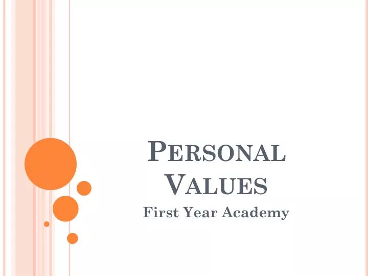 personal values presentation