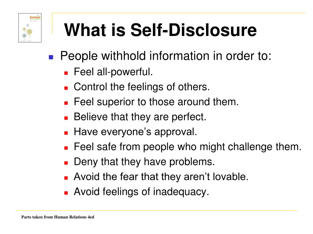 online self disclosure and self presentation