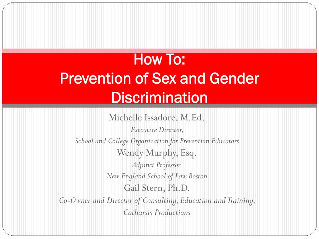 Ppt How To Prevention Of Sex And Gender Discrimination