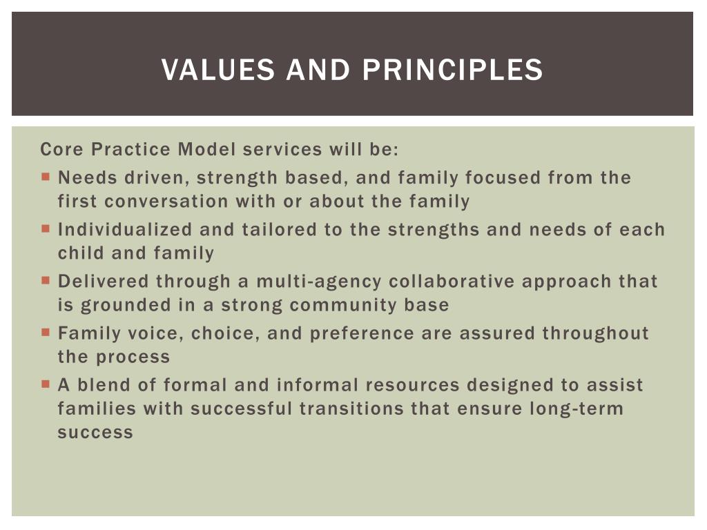 Core Practice Model Principles PPT - Katie A. Settlement Agreement December 2, 2011 PowerPoint ...