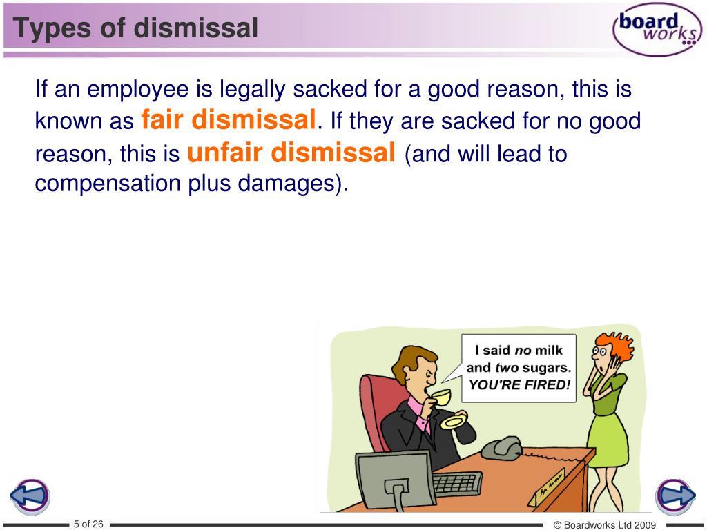 Types of dismissal
