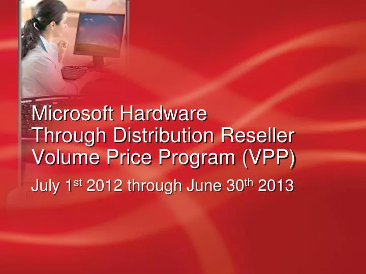 microsoft hardware through distribution reseller volume price program vpp n.