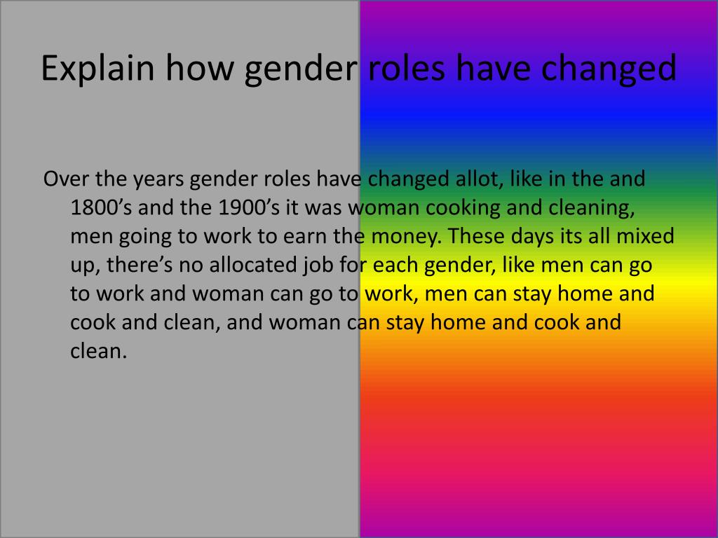 research paper on changing gender roles
