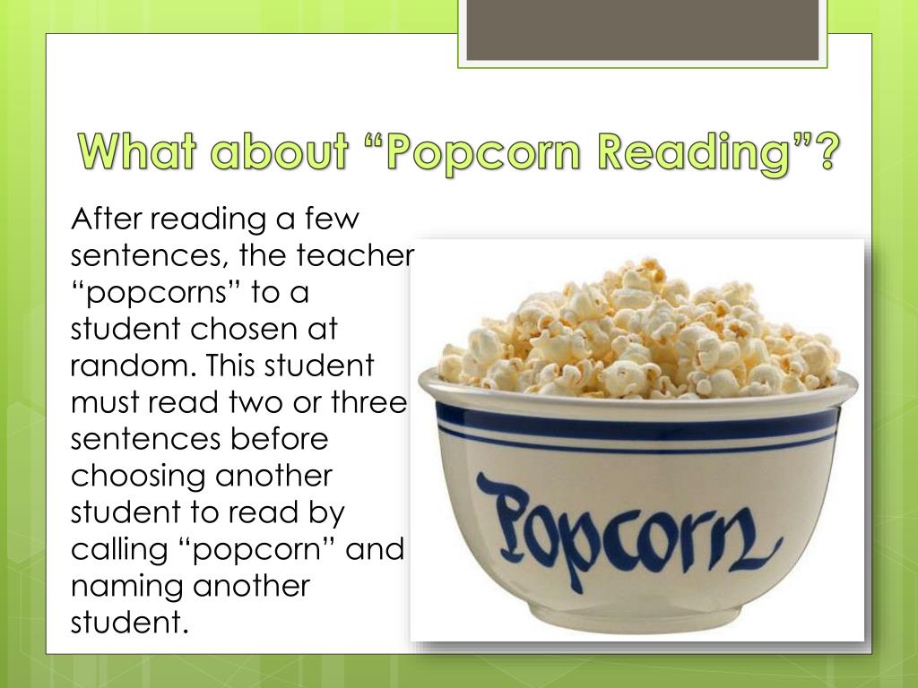 research on popcorn reading