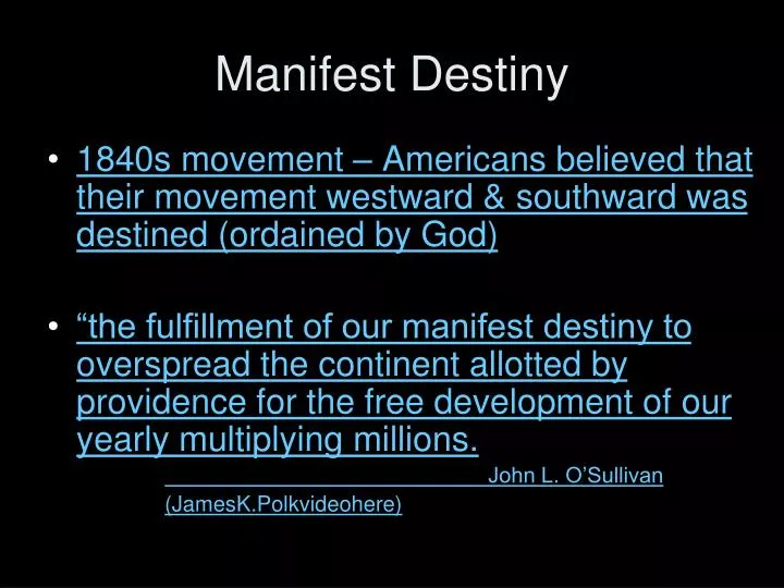 the fulfillment of americas expansion through manifest destiny Railroads and their effect on american society avenue to fulfillment of manifest destiny of the railroads through-out this age of expansion realized how. the fulfillment of americas expansion through manifest destiny Railroads and their effect on american society avenue to fulfillment of manifest destiny of the railroads through-out this age of expansion realized how.