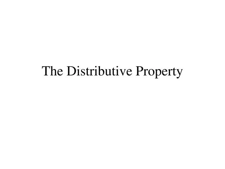 the distributive property n.