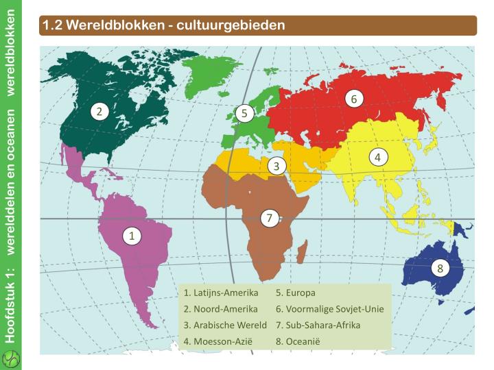 PPT - Hoofdstuk 1: werelddelen en oceanen wereldblokken PowerPoint
