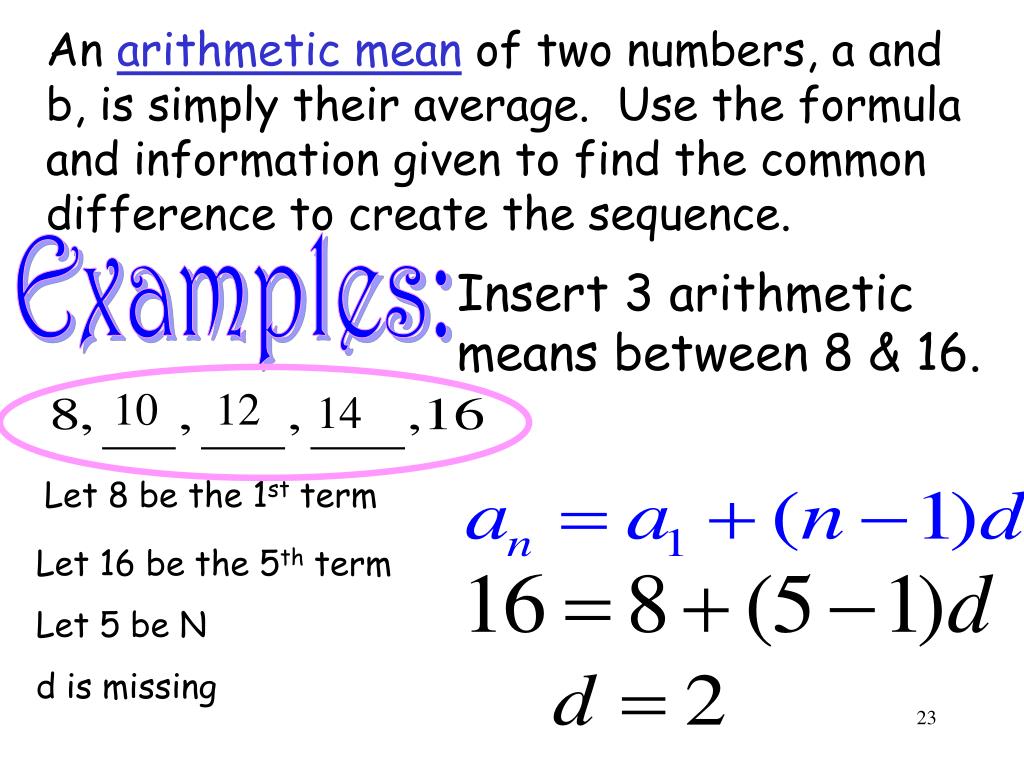 how-to-find-arithmetic-means-between-two-numbers