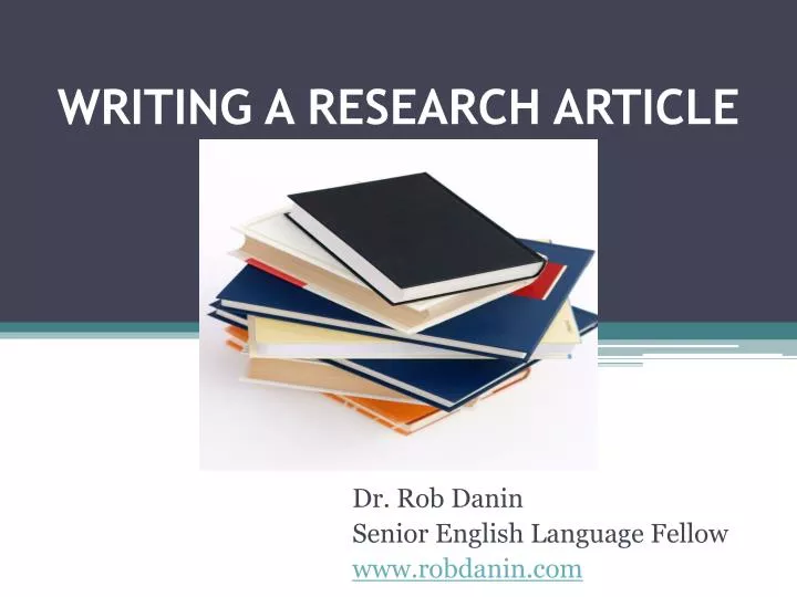 research article writing pdf