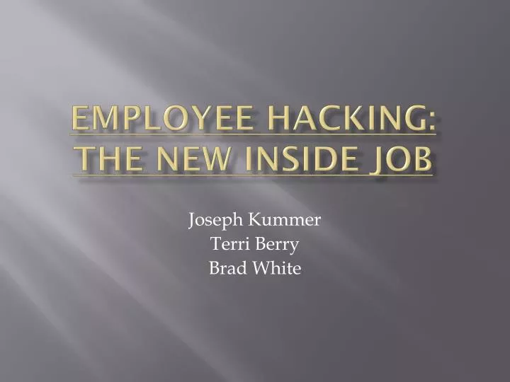 employee hacking the new inside job n.