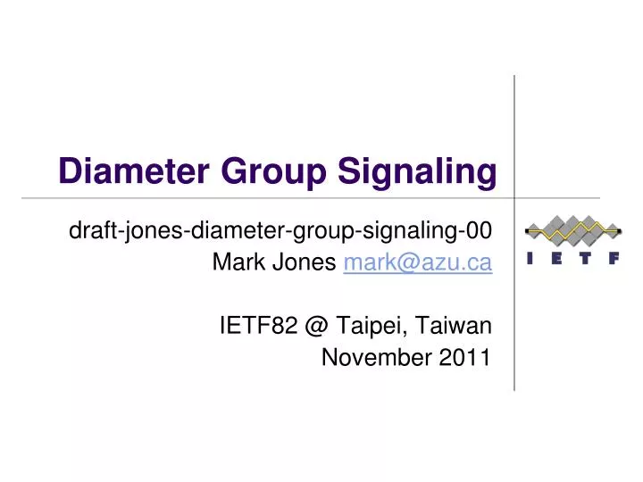 PPT - Diameter Group Signaling PowerPoint Presentation, free download ...