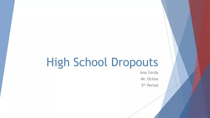 powerpoint presentation on school dropout