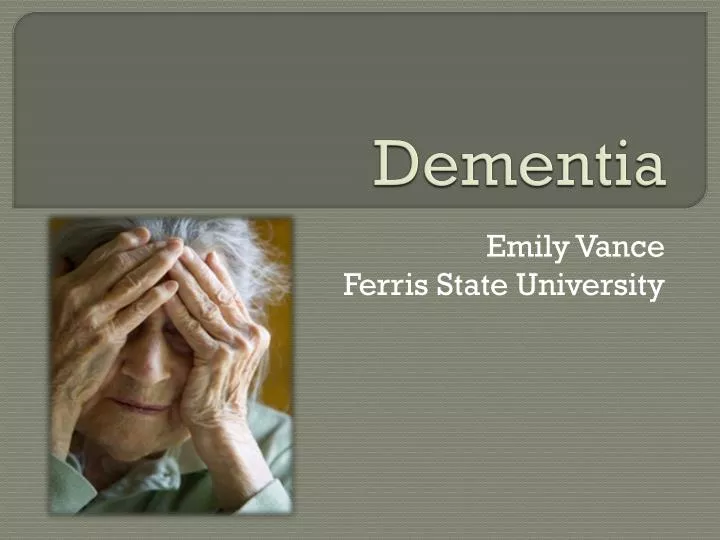 powerpoint presentation on dementia