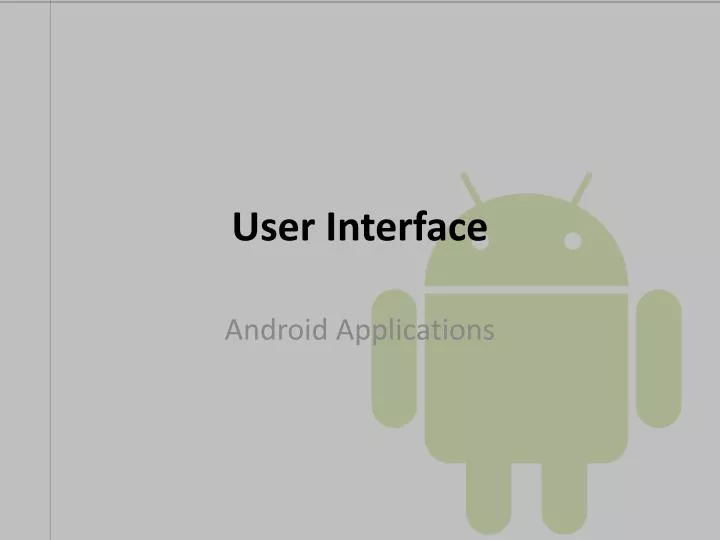 user interface n.