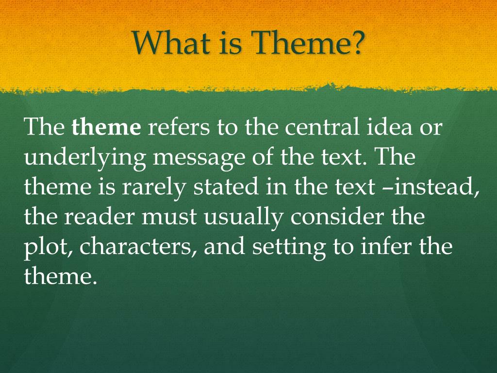 PPT - Understanding Literary Theme PowerPoint Presentation, free ...