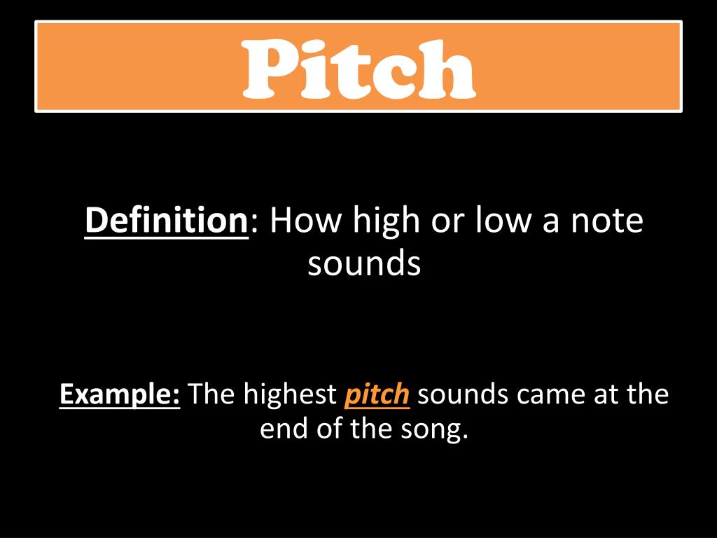 pitch presentation definition