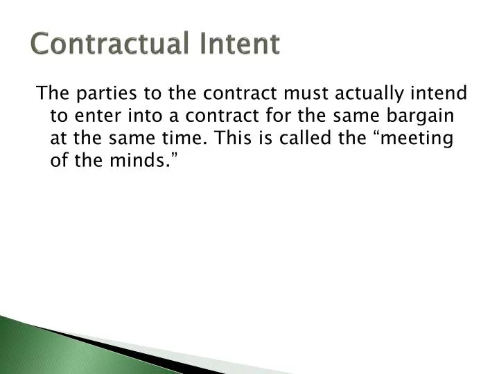 Ppt Contractual Intent Powerpoint Presentation Free Download Id