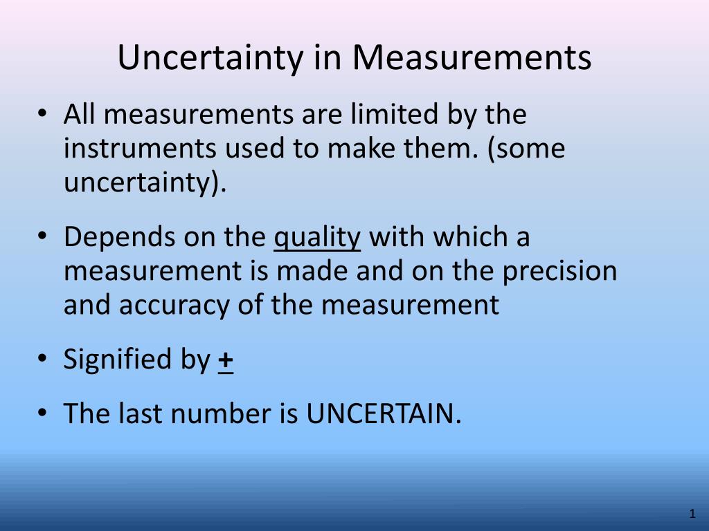 PPT - Uncertainty in Measurements PowerPoint Presentation, free