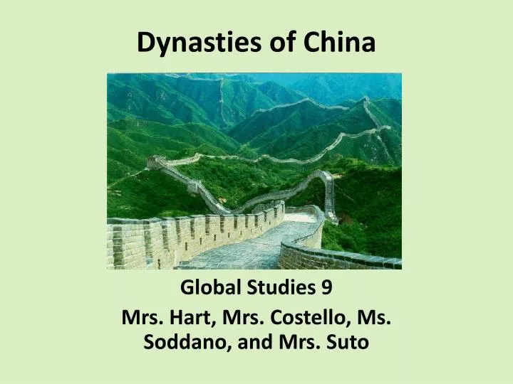 PPT - Dynasties Of China PowerPoint Presentation, Free Download - ID ...