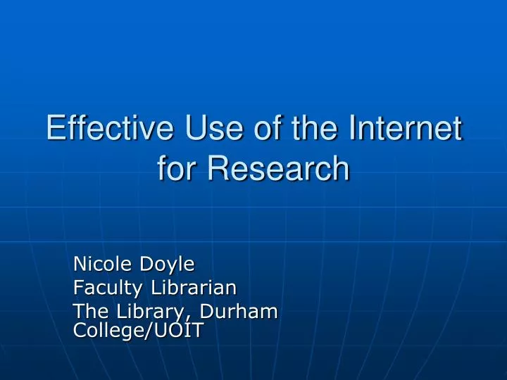 research topic about internet